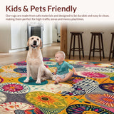 Bohemian Style Round Colorful Circle Design(Yellow)