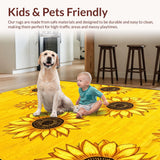 Ultra Soft Area Rug, Non Slip, Stain Resistant, Washable Area Rugs for Living Room, Bedroom, Handcrafted Cheerful Sunlit Aesthetic(Yellow)