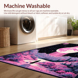 Ultra Soft Area Rug, Non Slip, Stain Resistant, Washable Area Rugs for Living Room, Bedroom, Elegant Lunar Tiled Artistry(Pink)
