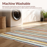 Ultra Soft Area Rug, Non Slip, Stain Resistant, Washable Area Rugs for Living Room, Bedroom, Vibrant Eclectic Boho Patterned Accent(Yellow)