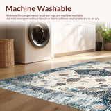 Cozy Cream and Blue Abstract Elements(Beige)