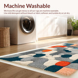 Ultra Soft Area Rug, Non Slip, Stain Resistant, Washable Area Rugs for Living Room, Bedroom, Funky Long Cat Dorm Rug for Preppy Rooms(Gray)