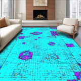 Cheerful Round Learning Floor Pads(Blue)