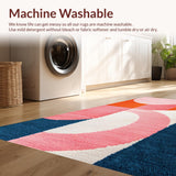 Ultra Soft Area Rug, Non Slip, Stain Resistant, Washable Area Rugs for Living Room, Bedroom, Blush Pink Geometric Nursery Non-Slip Rug(Pink)