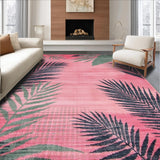 Ultra Soft Area Rug, Non Slip, Stain Resistant, Washable Area Rugs for Living Room, Bedroom, Chic Contemporary Floral Embellishment(Pink)