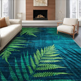 Ultra Soft Area Rug, Non Slip, Stain Resistant, Washable Area Rugs for Living Room, Bedroom, Elegant Circular Artful Expression(Blue)
