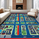Ultra Soft Area Rug, Non Slip, Stain Resistant, Washable Area Rugs for Living Room, Bedroom, Multicolor Urban Adventure Mat(Gray)