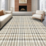 Ultra Soft Area Rug, Non Slip, Stain Resistant, Washable Area Rugs for Living Room, Bedroom, Elegant Neutral Toned Lattice(Beige)