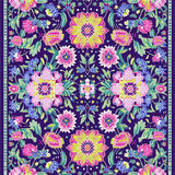 Ultra Soft Area Rug, Non Slip, Stain Resistant, Washable Area Rugs for Living Room, Bedroom, Striking Modern Colorful Blooms(Purple)