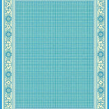 Ultra Soft Area Rug, Non Slip, Stain Resistant, Washable Area Rugs for Living Room, Bedroom, Azure & Ecru Area Decorative Border Blue Beige Entryway(Blue)