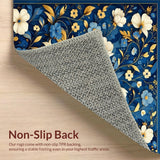 Luxe Golden Floral Accents(Blue)