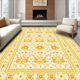 Ultra Soft Area Rug, Non Slip, Stain Resistant, Washable Area Rugs for Living Room, Bedroom, Elegant Subtle Floral Arrangement(Ivory)