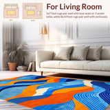 Chic Contemporary Abstract Design(Blue)