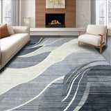 Ultra Soft Area Rug, Non Slip, Stain Resistant, Washable Area Rugs for Living Room, Bedroom, Rustic Grey Geometric Fusion(Gray)