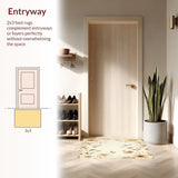 Ultra Soft Area Rug, Non Slip, Stain Resistant, Washable Area Rugs for Living Room, Bedroom, Boho Chic Floor Runner for Hallway Entrance(Beige)