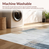 Ultra Soft Area Rug, Non Slip, Stain Resistant, Washable Area Rugs for Living Room, Bedroom, Distressed Abstract Textured Neutral Tones(Gray)