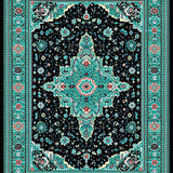 Luxurious Teal Accented Design(Black)