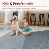 Ultra Soft Area Rug, Non Slip, Stain Resistant, Washable Area Rugs for Living Room, Bedroom, Modern Grey Abstract Living Room Non-Slip Carpet(Gray)