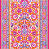Ultra Soft Area Rug, Non Slip, Stain Resistant, Washable Area Rugs for Living Room, Bedroom, Artistic Paisley Area Runner(Orange)