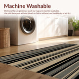 Ultra Soft Area Rug, Non Slip, Stain Resistant, Washable Area Rugs for Living Room, Bedroom, Contemporary Neutral Stripe Design(Beige)