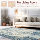 Ultra Soft Area Rug, Non Slip, Stain Resistant, Washable Area Rugs for Living Room, Bedroom, Farmhouse Boho Large Non Slip Indoor Floor Area(Beige)