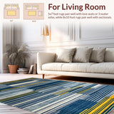 Chic Abstract Color Block Design(Blue)