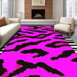 Ultra Soft Area Rug, Non Slip, Stain Resistant, Washable Area Rugs for Living Room, Bedroom, Striking Contrast Animal Patterns(Pink)