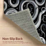 Striking Geometric Snake Illustration(Black)