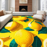 Ultra Soft Area Rug, Non Slip, Stain Resistant, Washable Area Rugs for Living Room, Bedroom, Playful Bright Yellow Whimsy(Yellow)