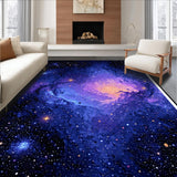 Ultra Soft Area Rug, Non Slip, Stain Resistant, Washable Area Rugs for Living Room, Bedroom, Celestial Cosmic Color Burst(Blue)