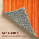Ultra Soft Area Rug, Non Slip, Stain Resistant, Washable Area Rugs for Living Room, Bedroom, Chic Terracotta Textured Runner(Orange)