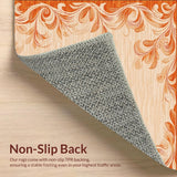 Terracotta Swirls Beige Accent Area Elegant(Orange)