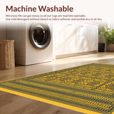 Ultra Soft Area Rug, Non Slip, Stain Resistant, Washable Area Rugs for Living Room, Bedroom, Backyard Patio Area(Yellow)