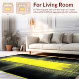 Ultra Soft Area Rug, Non Slip, Stain Resistant, Washable Area Rugs for Living Room, Bedroom, Vivid Tiger Stripe Elegance(Yellow)
