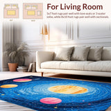 Celestial Cartoon Cosmos Motif(Blue)