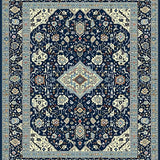 Ultra Soft Area Rug, Non Slip, Stain Resistant, Washable Area Rugs for Living Room, Bedroom, Luxurious Abstract Design Element(Blue)