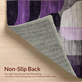 Ultra Soft Area Rug, Non Slip, Stain Resistant, Washable Area Rugs for Living Room, Bedroom, Bold Abstract Color Splash(Purple)