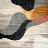 Elegant Beige Abstract Curvature(Gray)