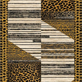 Ultra Soft Area Rug, Non Slip, Stain Resistant, Washable Area Rugs for Living Room, Bedroom, Modern Rustic Fawn Print Statement(Beige)