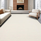 Ultra Soft Area Rug, Non Slip, Stain Resistant, Washable Area Rugs for Living Room, Bedroom, Modern Ivory Rustic Charm(Beige)