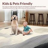 Ultra Soft Area Rug, Non Slip, Stain Resistant, Washable Area Rugs for Living Room, Bedroom, Whimsical Textured Bubble Aesthetic(Beige)