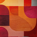 Ultra Soft Area Rug, Non Slip, Stain Resistant, Washable Area Rugs for Living Room, Bedroom, Rust Red Modern Abstract Living Room Rug(Red)