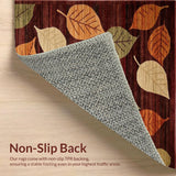 Ultra Soft Area Rug, Non Slip, Stain Resistant, Washable Area Rugs for Living Room, Bedroom, Rustic Autumn Inspired Striped Design(Brown)