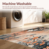 Delicate Peach Bloom Petal Low Pile Area(Beige)