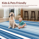 Ultra Soft Area Rug, Non Slip, Stain Resistant, Washable Area Rugs for Living Room, Bedroom, Elegant Bow-Tied Carpet(Blue)