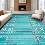 Bold Abstract Black and Teal Fusion(Blue)