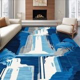 Ultra Soft Area Rug, Non Slip, Stain Resistant, Washable Area Rugs for Living Room, Bedroom, Serene Blue Tidal Patterns(Blue)