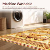Ultra Soft Area Rug, Non Slip, Stain Resistant, Washable Area Rugs for Living Room, Bedroom, Textured Tassel Decorative Piece(Gold)
