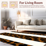 Ultra Soft Area Rug, Non Slip, Stain Resistant, Washable Area Rugs for Living Room, Bedroom, Elegant Distressed Texture Appeal(Brown)