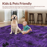 Ultra Soft Area Rug, Non Slip, Stain Resistant, Washable Area Rugs for Living Room, Bedroom, Captivating Kraken-Inspired Area Rug with Tentacle Print for Chic Interiors(Purple)